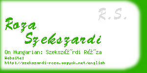 roza szekszardi business card